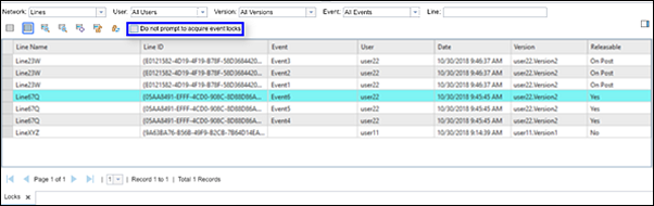 Disabling conflict prevention prompts through the Show Locks table Disabling conflict prevention prompts through the Show Locks table